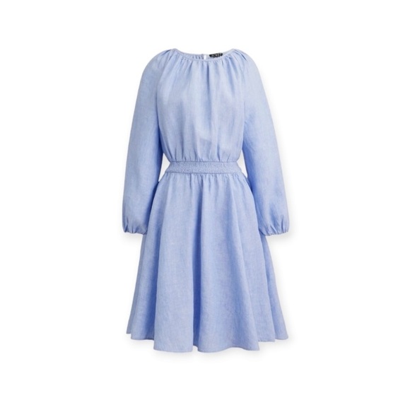 J Crew Palermo Smocked Waist Linen Dress S - Picture 4 of 9